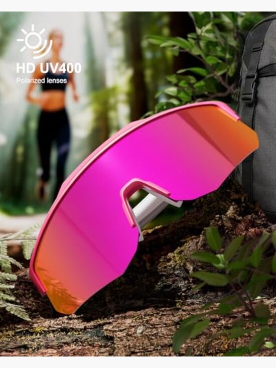 Polarized Sports Sunglasses Wrap Around UV Protection for Cycling Running main image 7
